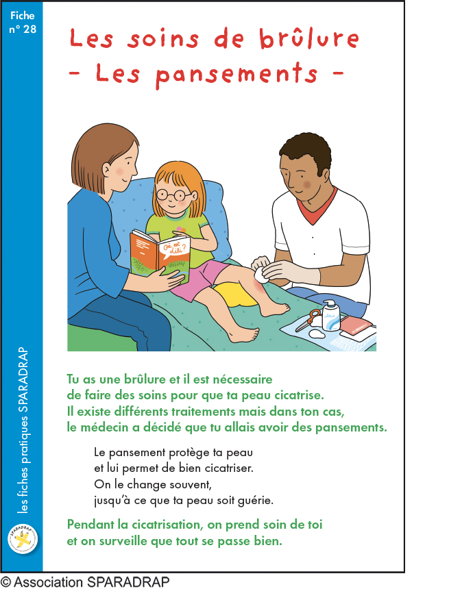  Fiche enfant - Les soins de brûlure - Les pansements